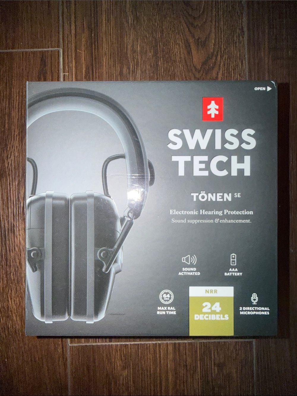 Swiss Tech Electronic Hearing Protection Headphones - Black